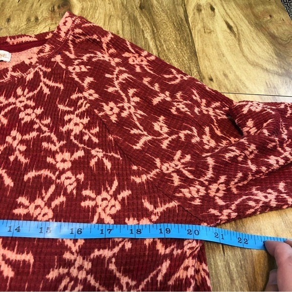 Knox Rose Red Pink Pullover Sweater Cuffed Sleeve Cotton Poly Blend Womens XL - Picture 5 of 7